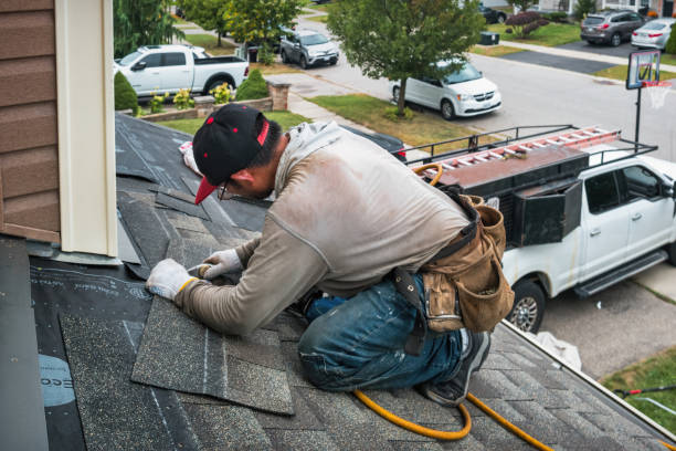 Professional Roof Replacement technician working in Madera, PA